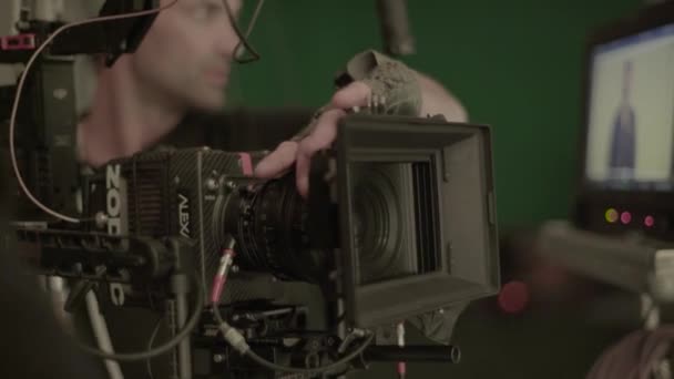 Caméra pendant le tournage. Le tournage. Tirer. Production cinématographique . — Video