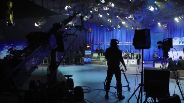 Opname Tv shows in een Tv studio — Stockvideo