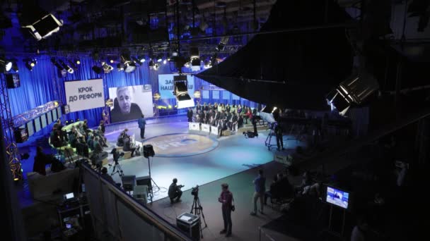 Opname Tv shows in een Tv studio — Stockvideo