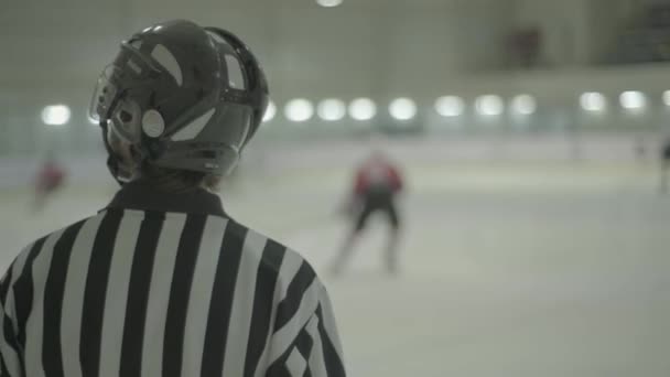 Arbitre à un match de hockey. Kiev. Ukraine — Video