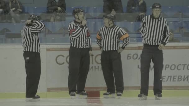 Referee at a hockey game. Kyiv. Ukraine — Stock Video