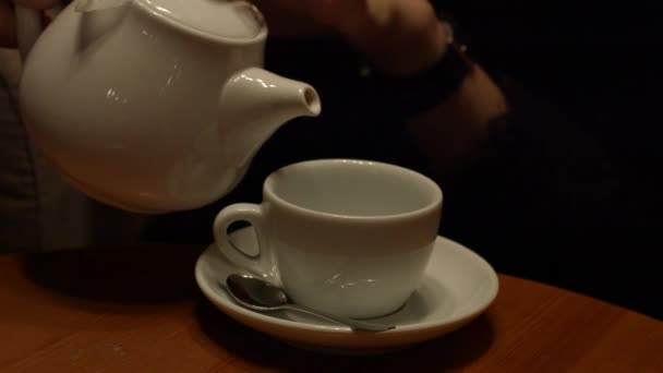 Bebida quente Tea. Close-up . — Vídeo de Stock