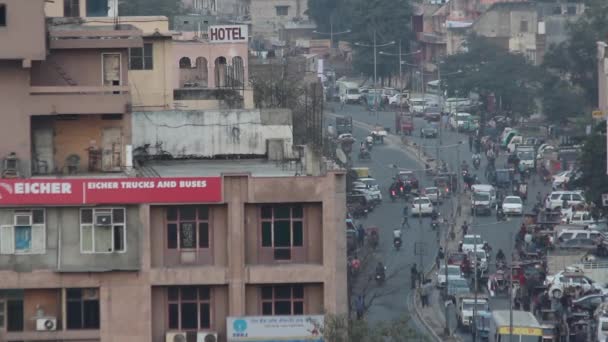 Paysage urbain de l'Inde. Rue de la ville. Peuple d'Inde. Asie . — Video