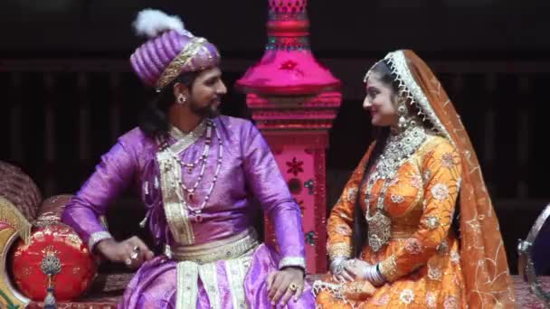 Performa di teater India. Agra. Budaya India — Stok Video