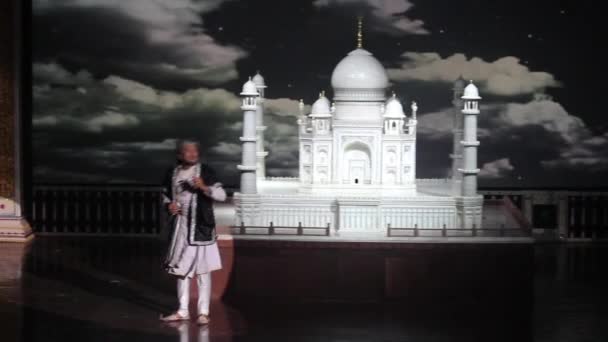 Föreställning på den indiska teatern. Agra. Kultur i Indien — Stockvideo