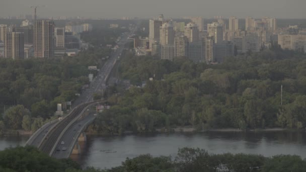 Rio Dnipro. Kiev. Ucrânia — Vídeo de Stock