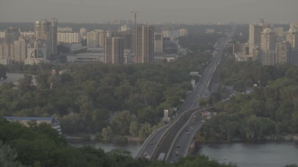 Dnipro Fluss. kyiv. Ukraine — Stockvideo