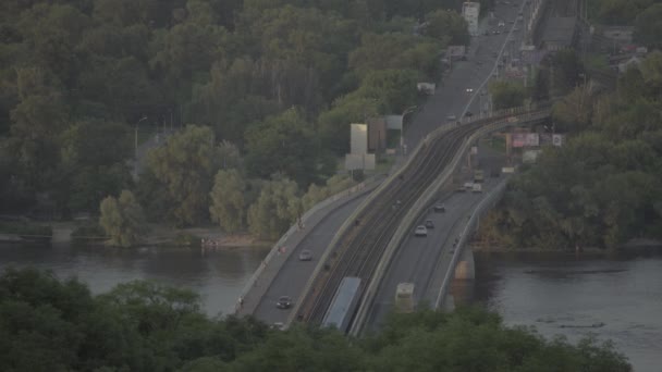 Río Dnipro. Kiev. Ucrania — Vídeo de stock