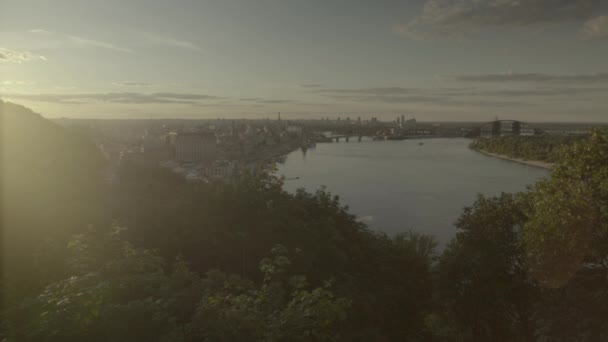 Dnipro Fluss. kyiv. Ukraine — Stockvideo