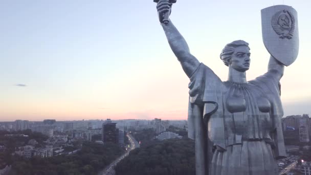 Monument Motherland. Aerial. Kyiv. Ukraine — Stock Video