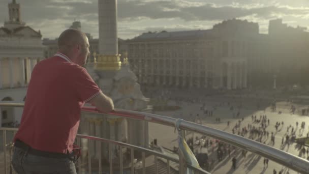 Självständighetstorget. Jungfru. Kiev. Ukraina — Stockvideo