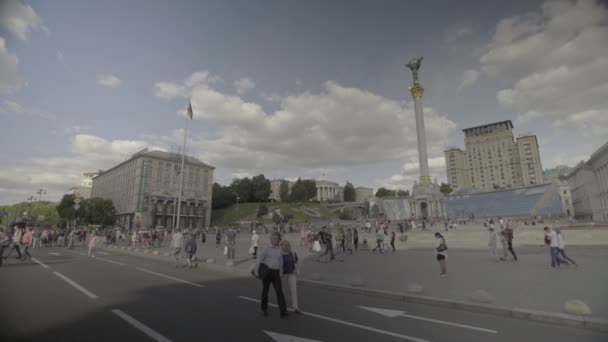 Piazza dell'Indipendenza. Maidan. Kiev. Ucraina — Video Stock