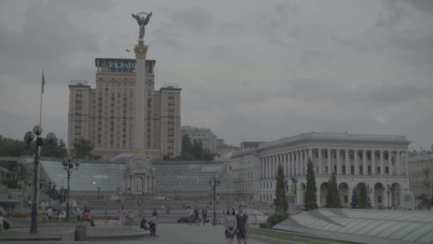 Plaza de la Independencia. Maidan. Kiev. Ucrania — Vídeos de Stock