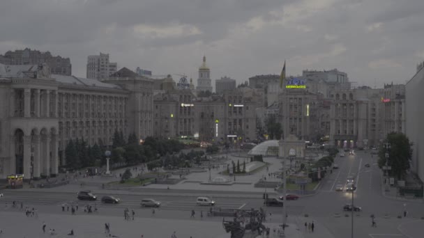 독립 광장. 마이 단. Kyiv. 우크라 이나 — 비디오