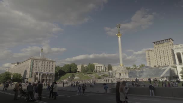 Piazza dell'Indipendenza. Maidan. Kiev. Ucraina — Video Stock