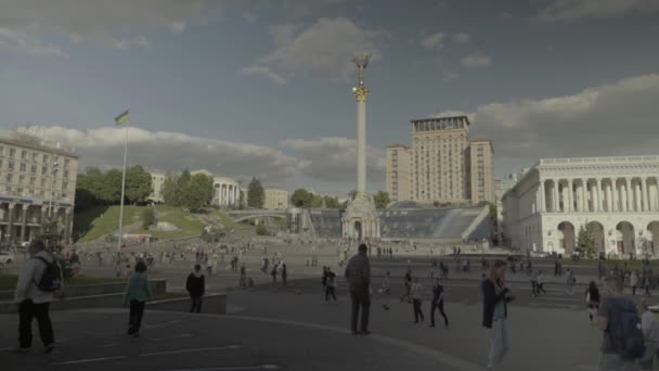 Praça da Independência. Maidan. Kiev. Ucrânia — Vídeo de Stock