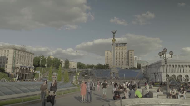 Praça da Independência. Maidan. Kiev. Ucrânia — Vídeo de Stock