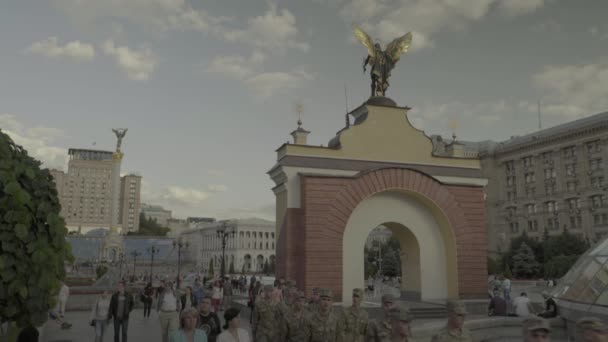 Piazza dell'Indipendenza. Maidan. Kiev. Ucraina — Video Stock