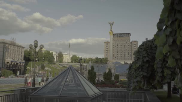 Praça da Independência. Maidan. Kiev. Ucrânia — Vídeo de Stock