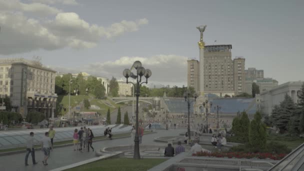 Piazza dell'Indipendenza. Maidan. Kiev. Ucraina — Video Stock