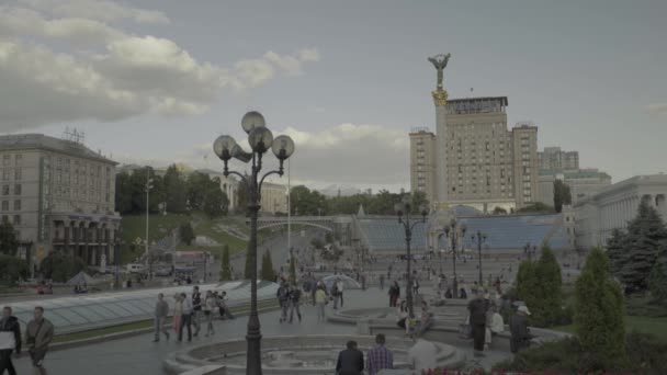 Piazza dell'Indipendenza. Maidan. Kiev. Ucraina — Video Stock