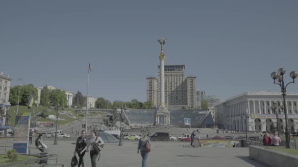 Piazza dell'Indipendenza. Maidan. Kiev. Ucraina — Video Stock