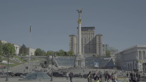 Plaza de la Independencia. Maidan. Kiev. Ucrania — Vídeo de stock