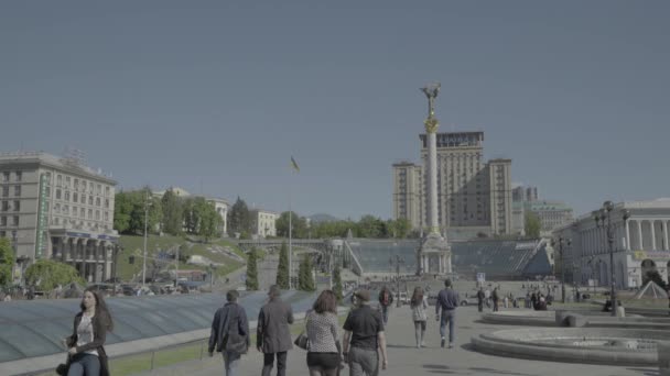 Πλατεία Ανεξαρτησίας. Μαϊντάν. Κίεβο. Ουκρανία — Αρχείο Βίντεο