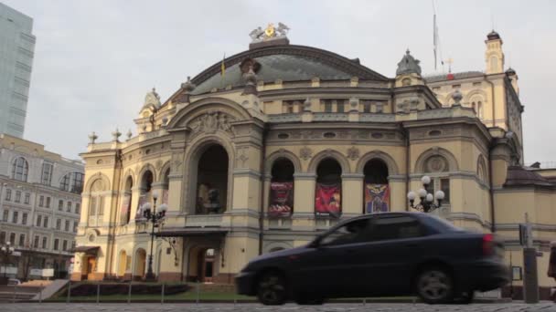Национальная опера Украины. Киев — стоковое видео