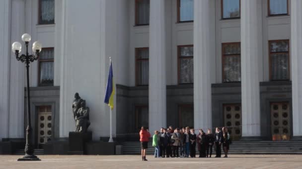 Ukrajinský parlament. Kyjev. — Stock video