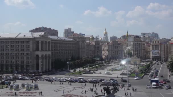 Onafhankelijkheidsplein. Maidan. Kiev. Oekraïne — Stockvideo