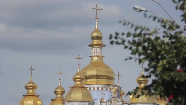 圣米迦勒大教堂 Kyiv 。 乌克兰 — 图库视频影像