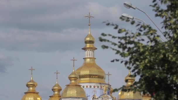 Catedral de San Miguel. Kiev. Ucrania — Vídeo de stock