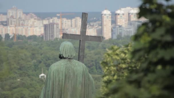 Volodymyr le Grand monument. Kiev. Ukraine. Été — Video