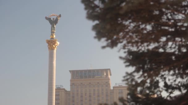 Plac Niepodległości. Maidan. Kijów. Ukraina. Zima — Wideo stockowe