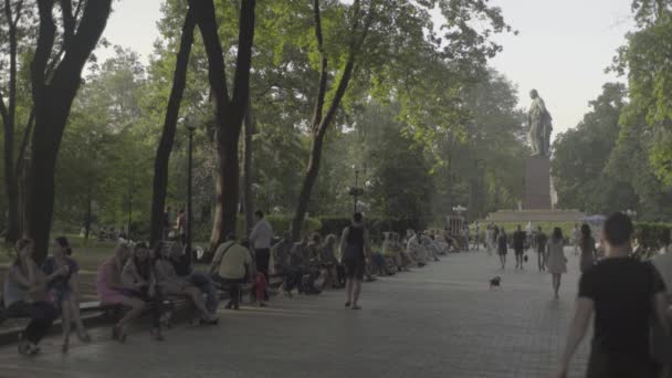 Monumento a Taras Shevchenko. Kiev. Ucrânia — Vídeo de Stock