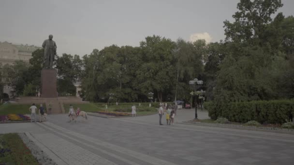 Monumento a Taras Shevchenko. Kiev. Ucrânia — Vídeo de Stock