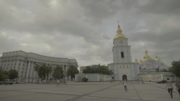 Catedral de San Miguel. Kiev. Ucrania — Vídeo de stock