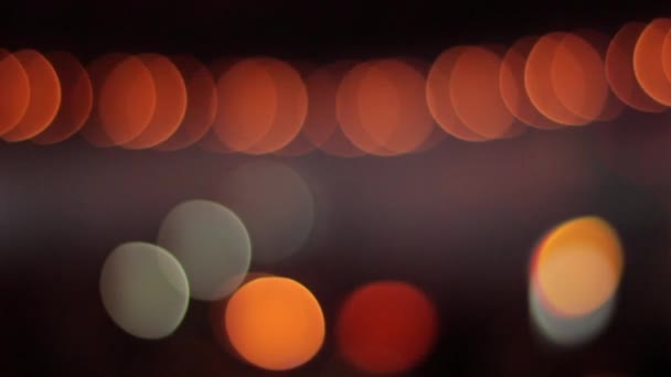 夜晚五彩斑斓的城市灯光 — 图库视频影像