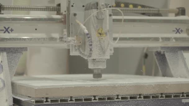 The work of the milling machine. Close-up. Technology. — Stock Video