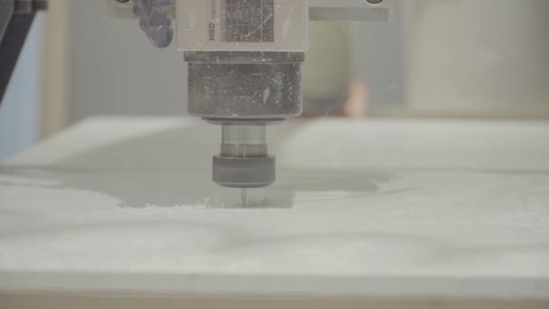 The work of the milling machine. Close-up. Technology. — Stock Video