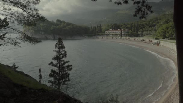 Berge und Meer. Küstenlandschaft. Montenegro — Stockvideo