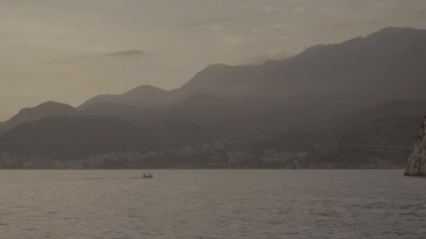 Mountains and the sea. Coastal landscape. Montenegro — Stock Video