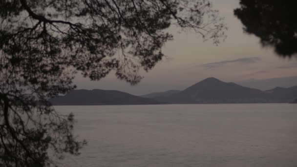 Montanhas e mar. Paisagem costeira. Montenegro — Vídeo de Stock