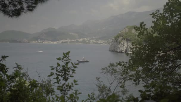 Mountains and the sea. Coastal landscape. Montenegro — 비디오