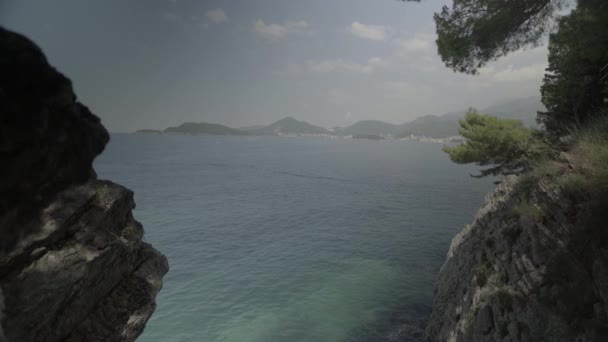 Mountains and the sea. Coastal landscape. Montenegro — 비디오