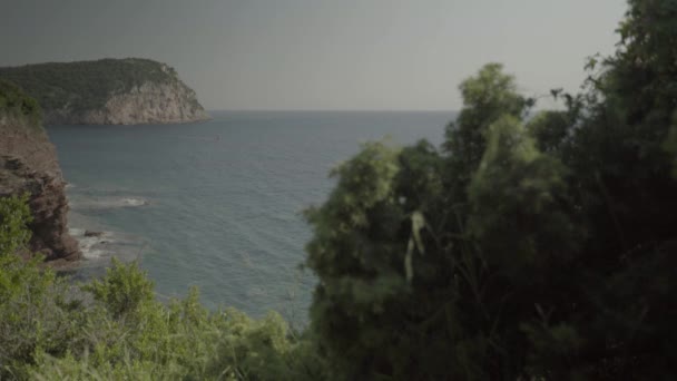 Mountains and the sea. Coastal landscape. Montenegro — 비디오