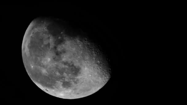 Primer plano de la Luna. Planeta satélite . — Vídeos de Stock
