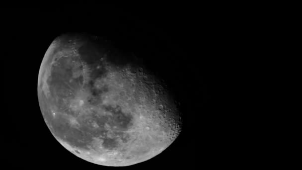 Primo piano della luna. Pianeta satellite . — Video Stock