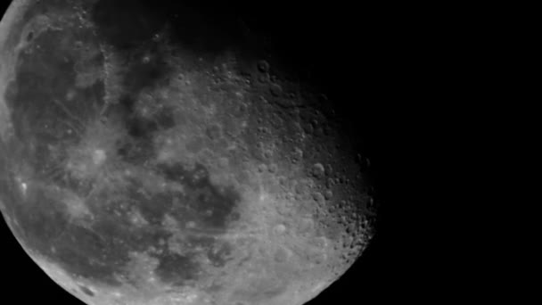 Gros plan sur la lune. Planète satellite . — Video